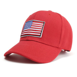 Embroidered logo on baseball cap