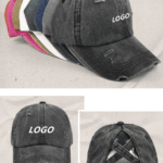 Customized logo for denim baseball cap
