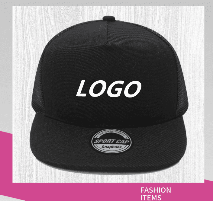 Customized logo for flat edge truck driver's hat