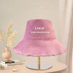 MOQ Hairy Wide Edge Bucket Cap Customized Logo Pure Cotton Bucket Cap Embroidered Logo Customization