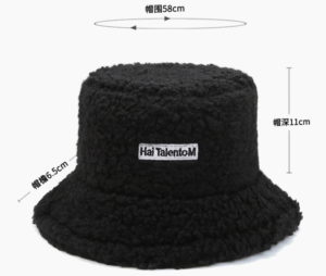 Lamb wool bucket hat logo