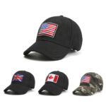 Embroidered logo on baseball cap