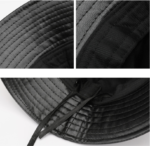 Customized PU leather bucket hat embroidered logo printed logo Customized bucket hat - 图片 5
