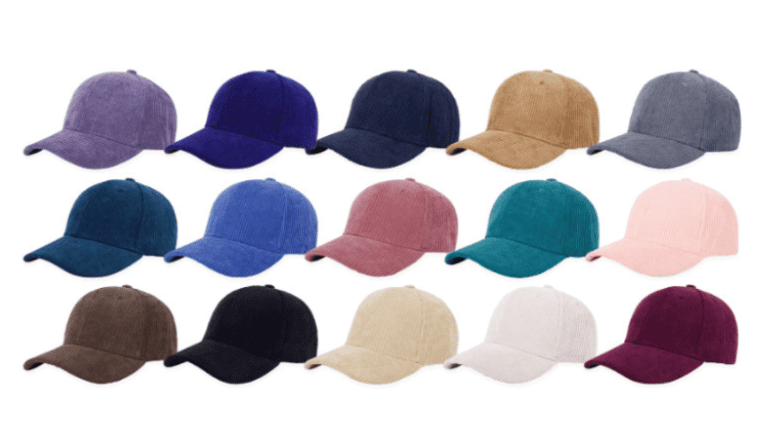 Corduroy baseball cap