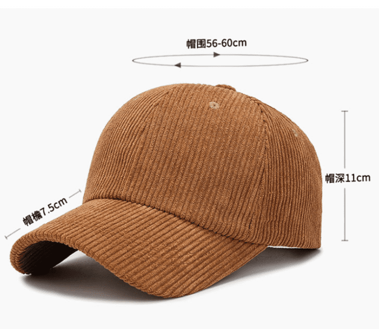 Corduroy baseball cap