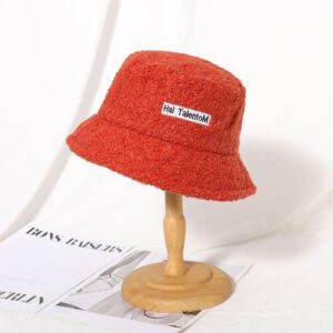 Customized lamb wool bucket hat
