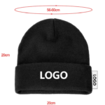 MOQ Knitted Hat Customized Logo Borderless beanie Embroidered Logo Customized Warm Knitted Hat