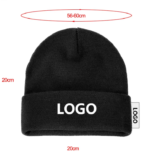 MOQ Knitted Hat Customized Logo Borderless beanie Embroidered Logo Customized Warm Knitted Hat