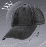 Washed denim baseball cap custom logo American retro soft top sun hat - 图片 3