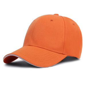 Orange sandwich brim baseball cap
