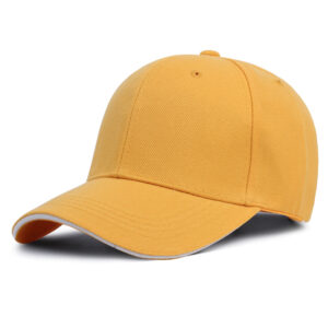 Yellow sandwich brim baseball cap