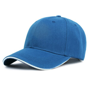 Blue sandwich brim baseball cap