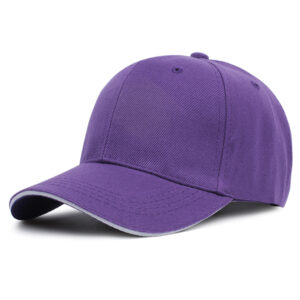 Purple sandwich brim baseball cap