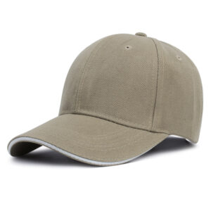 Khaki sandwich brim baseball cap