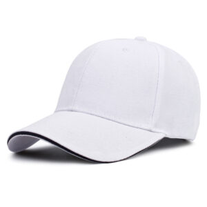 White sandwich brim baseball cap