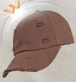 Bulk Custom Logo 6-Panel Unstructured Washed Cotton Baseball Cap Blank Distressed Ripped Dad Hats Manufacturer Wholesale - 图片 4