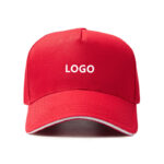 Premium Custom Logo 5 Panel Cotton Baseball Hat Sandwich Trim Visor Blank Promo Caps for Corporate Branding Bulk - 图片 5