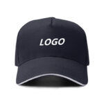 Wholesale Custom Logo 5-Panel Baseball Caps 100% Cotton Sandwich Bill Hats Blank Structured Sport Caps Bulk