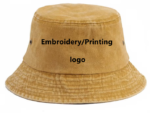 Wholesale Custom Logo Washed Cotton Bucket Hats Blank Vintage Unstructured Fisherman Caps Bulk Embroidery Sun Hats - 图片 5