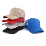 Promotional Custom Logo 5-Panel Mesh Trucker Hat Wholesale Blank Snapback Caps