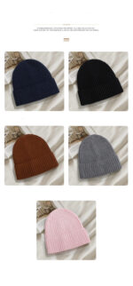 Custom Logo Ribbed Knit Beanies | Wholesale Multi-Color Blank Winter Cuff Hats - Image 2