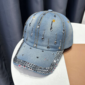 Blue-washed-denim-baseball-cap-with-a-dense-rhinestone-encrusted-brim-and-sparkling-clear-teardrop-crystal-studs-arranged-in-lines-on-the-crown-5