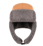 Unisex Vintage Suede Style Winter Trapper Hat - Dark Grey Sherpa Lined Bomber Aviator Cap with Ear Flaps, Thermal Ushanka Snow Hat for Men Women - Image 5