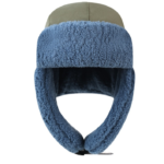 Unisex Vintage Suede Style Winter Trapper Hat - Dark Grey Sherpa Lined Bomber Aviator Cap with Ear Flaps, Thermal Ushanka Snow Hat for Men Women