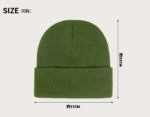 Custom Logo Satin Lined Knit Beanies | Wholesale Blank Neon Orange Silk Lined Winter Hats - Image 6