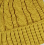 Custom Logo Cable Knit Faux Fur Pom Pom Beanies | Wholesale Blank Red Winter Hats - Image 4