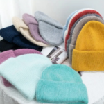 Custom Logo Fuzzy Royal Blue Knit Beanies | Wholesale Blank Fluffy Winter Cuff Hats
