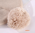 Custom Logo Solid Knit Pom Pom Beanies | Wholesale Blank Red Winter Cuff Hats - Image 6