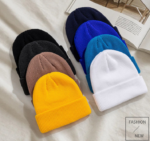 Custom Logo Red Ribbed Knit Beanies | Wholesale Blank Classic Winter Cuff Hats - Image 6