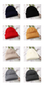 Custom Logo Wide Ribbed Knit Beanies | Wholesale Blank Multi-Color Winter Cuff Hats - Image 2