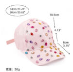 Wholesale-white-cotton-baseball-cap-with-custom-colorful-oval-rhinestone-and-mini-crystal-stud-embellishments-displayed-for-OEM-bulk-supplier-catalog-6