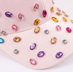 Wholesale-white-cotton-baseball-cap-with-custom-colorful-oval-rhinestone-and-mini-crystal-stud-embellishments-displayed-for-OEM-bulk-supplier-catalog-8