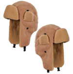 Unisex Corduroy Winter Trapper Hat - Yellow Faux Sherpa Lined Bomber Aviator Cap with Ear Flaps & Buckle, Thermal Ushanka Snow Hat for Men Women - Image 3