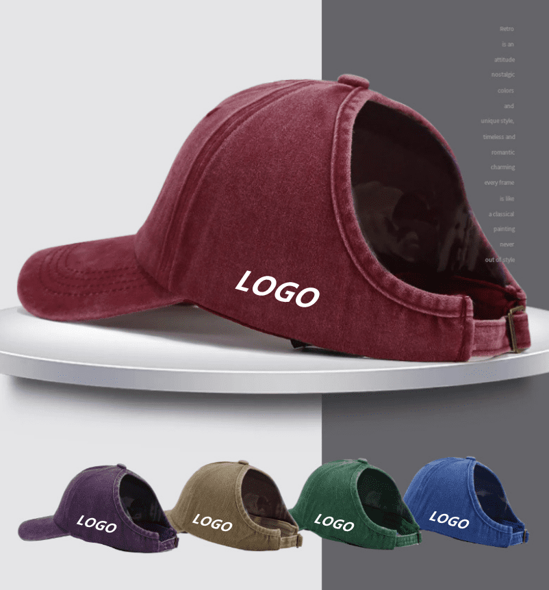 Customized logo for denim baseball cap
