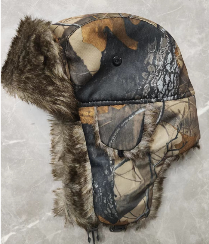 Multi-color-camouflage-winter-trapper-hats-in-various-camo-patterns-and-orange-tree-bark-design-with-thick-faux-fur-lining-1