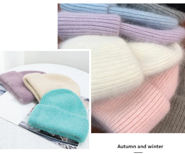 Royal-blue-fuzzy-ribbed-knit-winter-beanie-hat-with-a-fluffy-texture-and-cuffed-brim-for-custom-brand-logo-wholesale-1