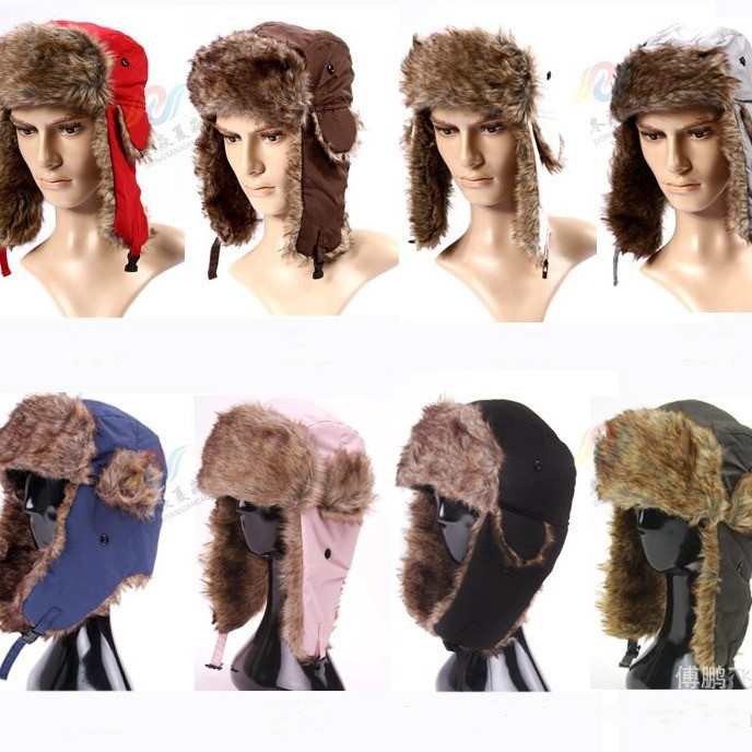 Waterproof-winter-bomber-hat-with-faux-fur-earflaps-and-chin-strap-buckle-1